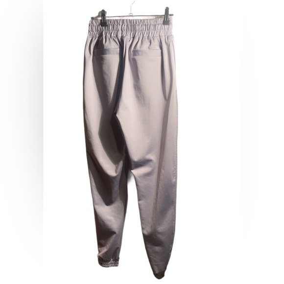 Manière de Voir Grey drawstring waist side pocket silky jogger style pants 8 - Picture 3 of 5